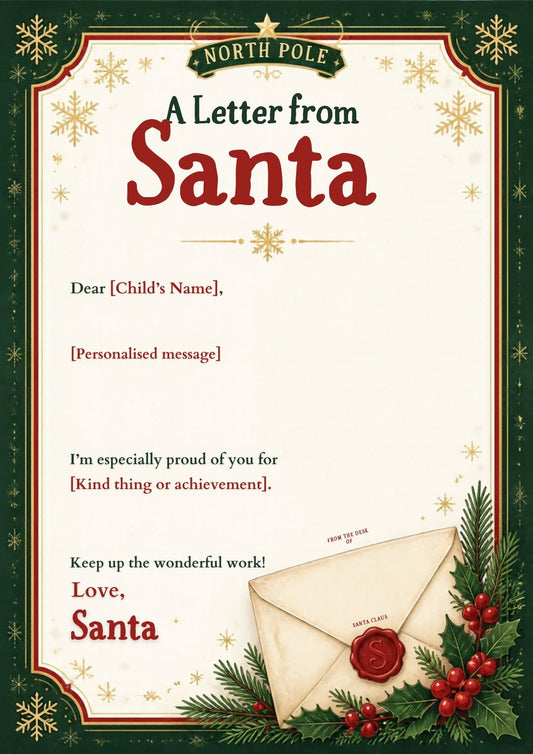 Editable Letter from Santa 🎅🏻🎄 Digital product