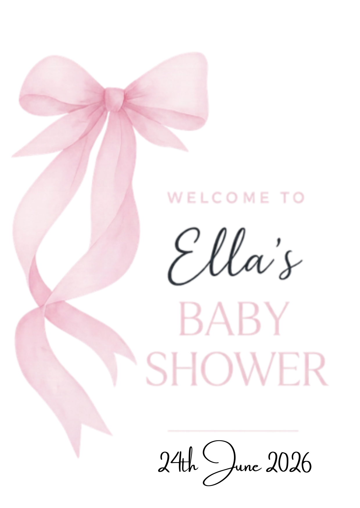 Baby Shower Template-Pink