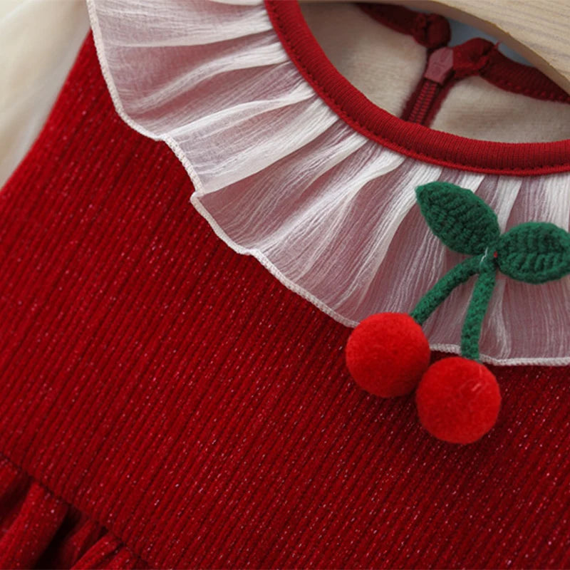 Baby Girl Cherry Mesh Dress
