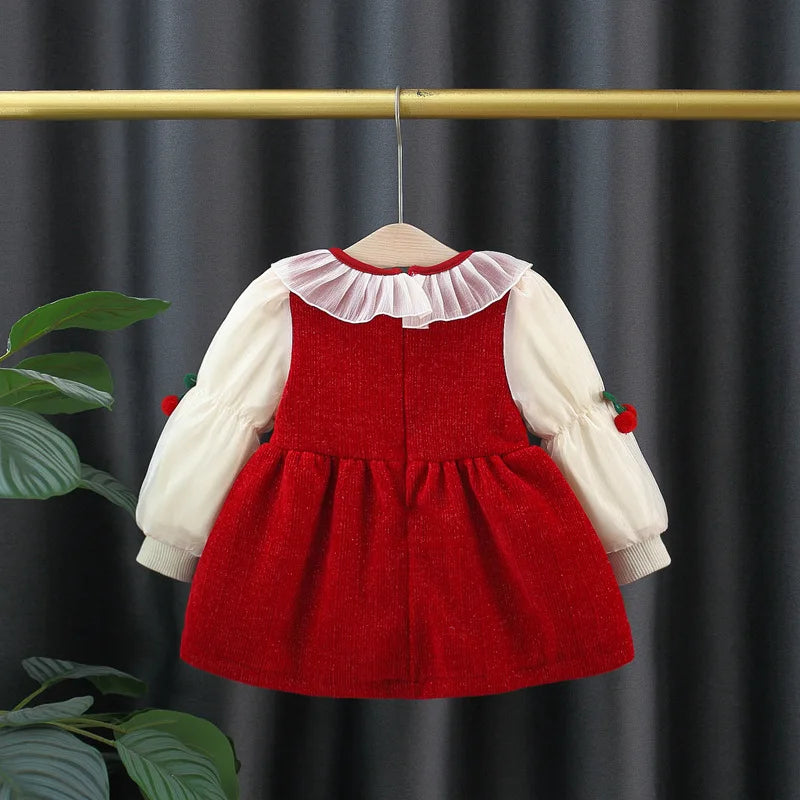 Baby Girl Cherry Mesh Dress